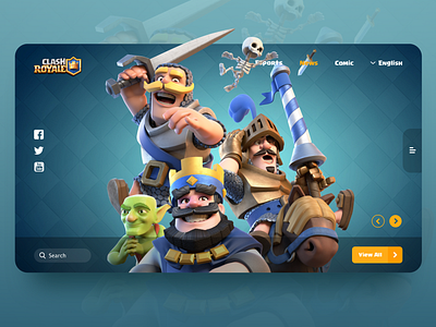 Clash Royale Web Design app design illustration type ui ux web website