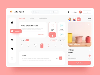 Pottery Web Design app design ui ux web website