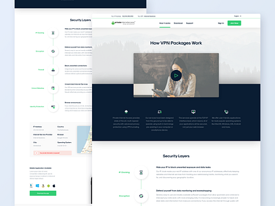 Private Internet Access - How It Works clean design desktop flat green how it works minimal modern privacy product security ui ui design user experience user interface ux vpn web design website website design
