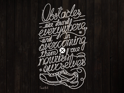 Obstacles calligraphy freerun obstacles parkour typography