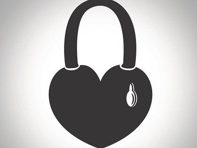 Secret Love Song icon illustration lock logogram love minimal song