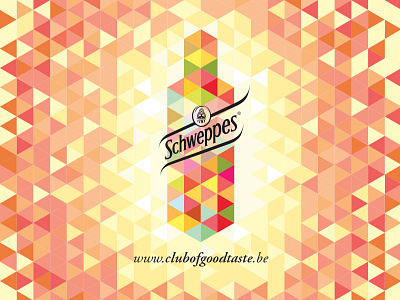 Schweppes Poster branding color design geometry graphic grid illustration kaleidoscope pattern poster schweppes triangle