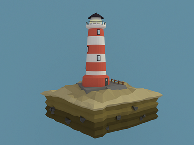 Lighthouse lighthouse lowpoly