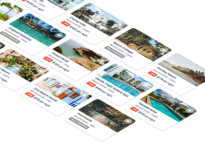 Travel Deals airbnb app cards deals travel travelling ui