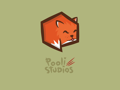 pooliestudios fox cat character firefox fox happy illustration logo poolie pooliestudios zoolie
