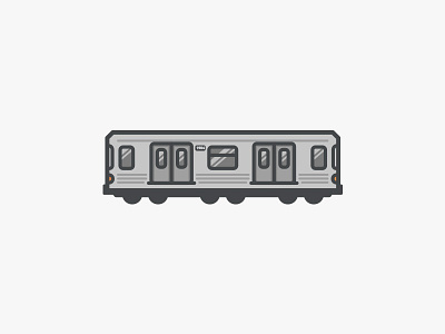 New York City Subway Car flat illustration little new york simple subway tiny train vector waggon