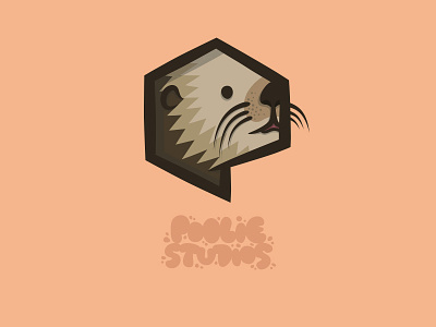 pooliestudios otter character illustration logo otter poolie pooliestudios zoolie