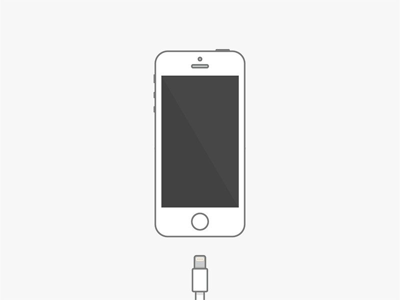 Happy iPhone 5s animation apple cable charging gif happy illustration iphone loading simple vector