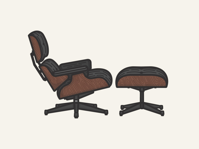 Eames Lounge Chair Ottoman Sessel Vitra Ausstellungsstuck