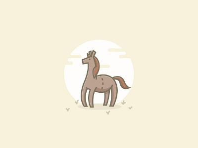 Horse horse illustration line simple vector