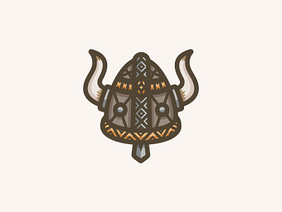 Viking Helmet headgear helmet illustration norse simple vector viking