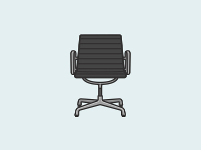 Vitra Aluminium Chair chair classic design eames icon illustration interior panton simple vector vitra