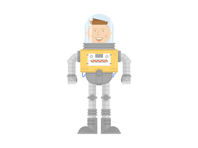 Astronaut astronaut boy happy illustration simple space suit vector