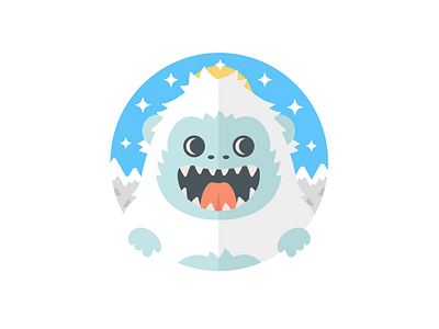 Yeti character colorful fun ice illustration monster mountains simple snow vector yeti