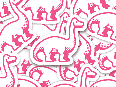 Dinosaur Stickers animal cute dinosaur emoji illustration sauropod simple sticker stickermule