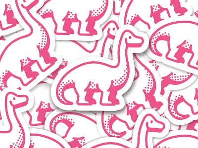 Dinosaur Stickers animal cute dinosaur emoji illustration sauropod simple sticker stickermule