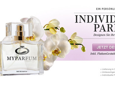 Slide Composition - MyParfuem GmbH banner header homepage slide webdesign