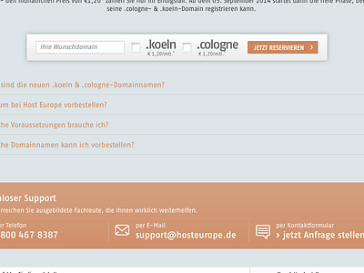 .Koeln & .cologne new GTLD gtld host europe landing page responsive design tld web design