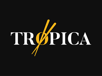 Tropica restaurant and café | Logo brand branding coffee flat food logo minimal vector