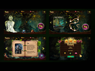 UI/UX design for mobile game MysticCards art branding cards design gamedesign gamedev illustration logo ui ux