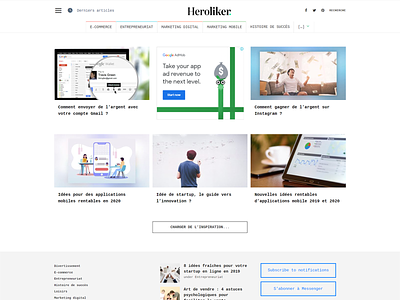 Heroliker Website Homepage