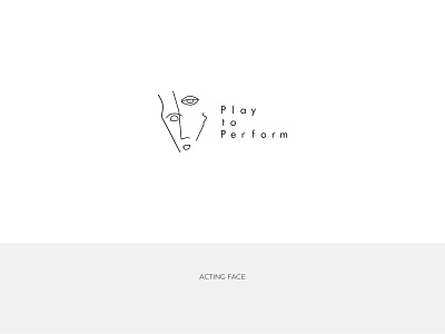 Play to Perform animation branding design flat icon identity illustration logo minimal vector