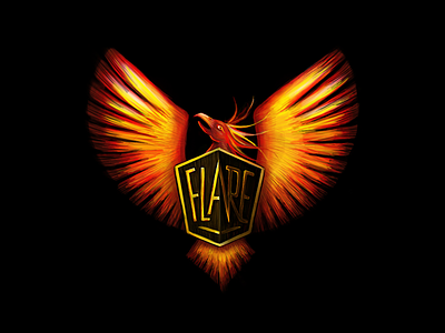 Phoenix crest crest fire illustration phoenix