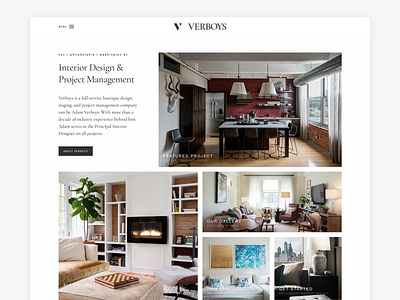 Interior Design Website banding web website design