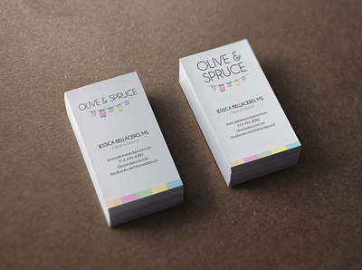 Business Cards for Children's Clothing Brand branding business card business card mockup