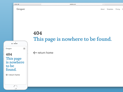 404 Page - Simple