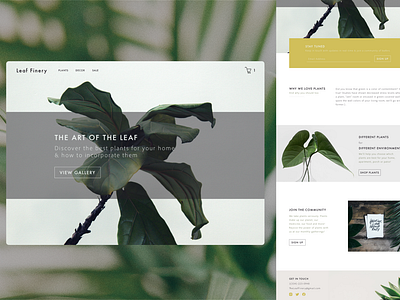 Leaf Finery Landing Page