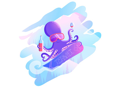 Octopus Snowboarder