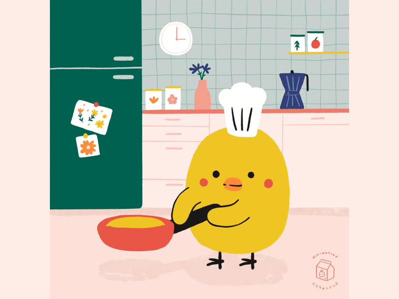 Pancake Chef character cook duck food kitchen motion motion design pancake