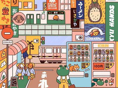 A day in Tokyo by Niniwanted | Jenny Lelong on Dribbble