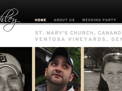 Wedding Site Header header hit the road website wedding