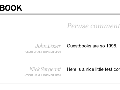 Guestbooks are very '98 guestbook