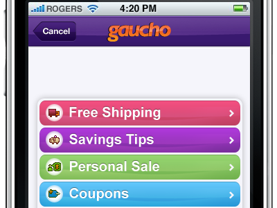 Gaucho iPhone App app iphone mobile