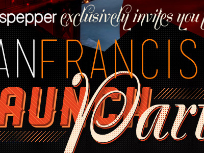 Launches in San Francisco flyers posters typography