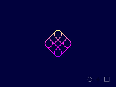 SquareDrop Logo app app icon app logo design gallery app icon icons logo photos app square typography
