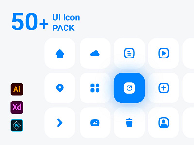 UI Icon Pack adobe photoshop adobe xd android icon apps icon blue icon fat icon filled icon icon icon design icon set iconography identity illustrator ios icon outline outline icon ui icon ui kit web icon
