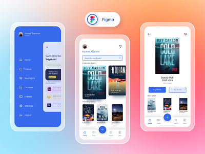 Educora - ebook & elearning apps ui kit android book selling apps books buy books ebook elearning explore ui figma ios learnig apps sell