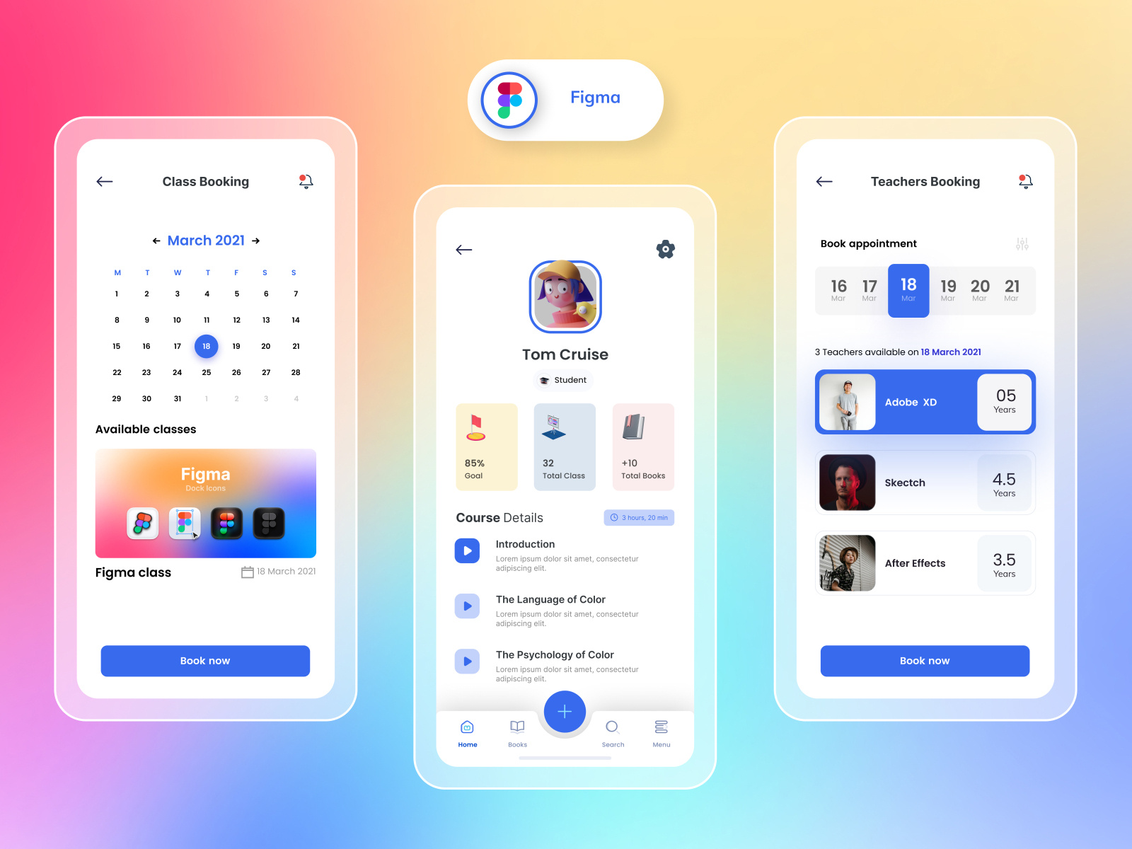 Learning App Ui - Profile & booking by Yousuf Saymon on Dribbble