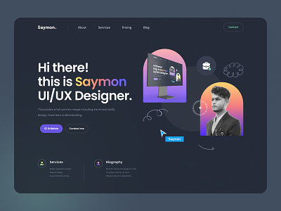 📃Personal portfolio web Ui design.