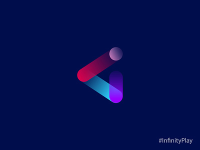InfinityPlay 3 color app logo branding business logo company logo illustration logo logo design typography vector