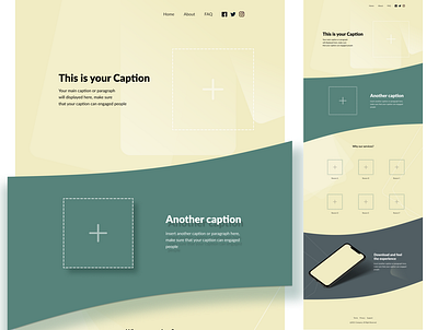 Landing Page - template branding landing page ui