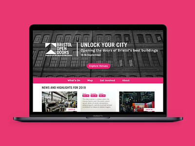 Bristol Open Doors branding creative direction ui design ux design web design