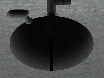 Sink concrete design interior raw