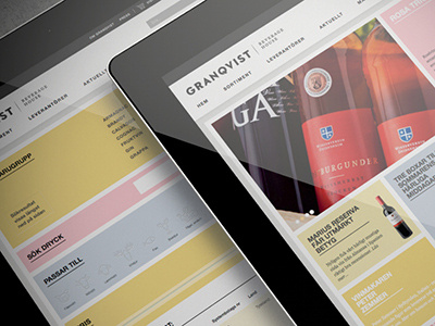 Granqvist Beverage House clean hemsida web webdesign