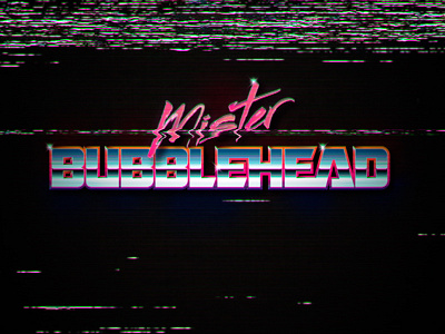 Mr Bubblehead logotype VHSed