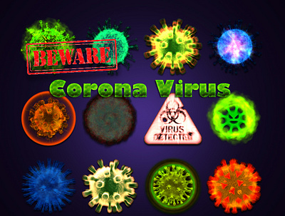 Corona Virrus Effects animated effects energy fantasy game asset gems magic virus